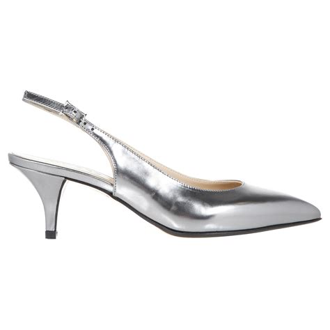 dior slingback kitten heels|kitten heel silver evening shoe.